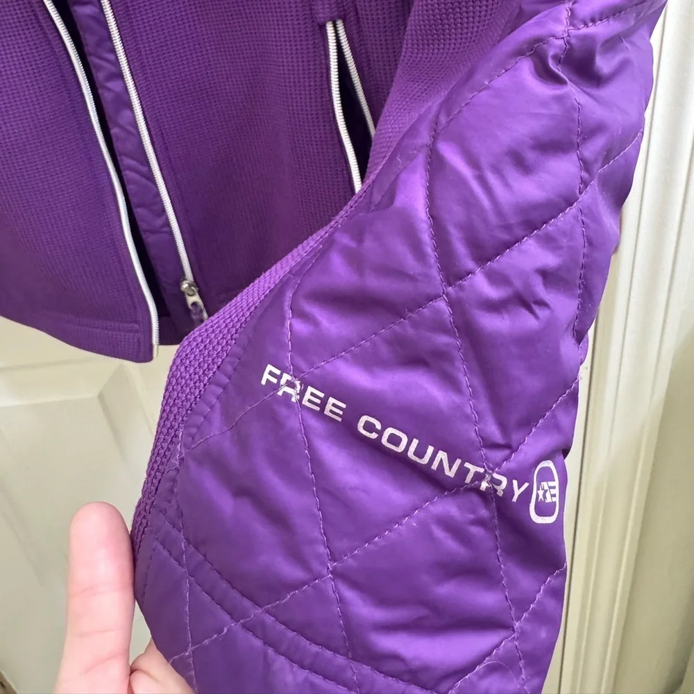 Free Country Women's Empire Purple Pull Zip Jacket - Picture 2 of 11